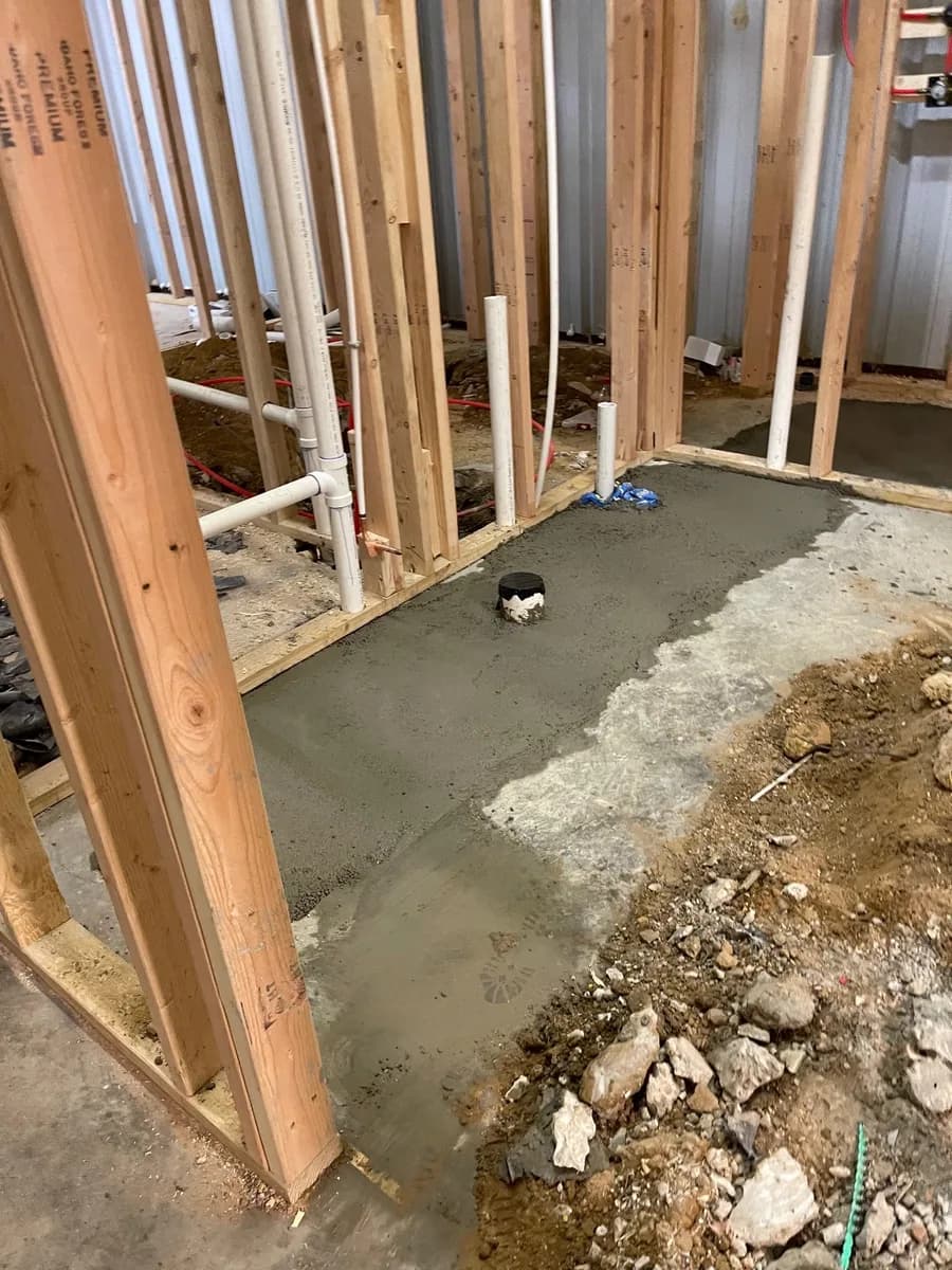 Concrete Slab Plumbing Rough-in